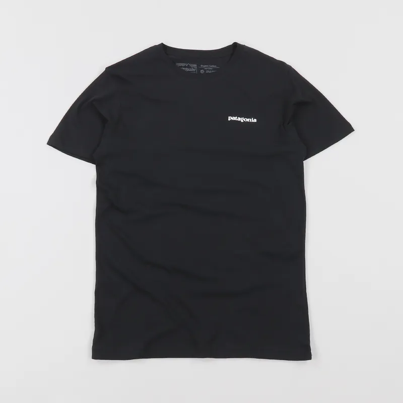 Patagonia P-6 Logo Organic T Shirt Black-1