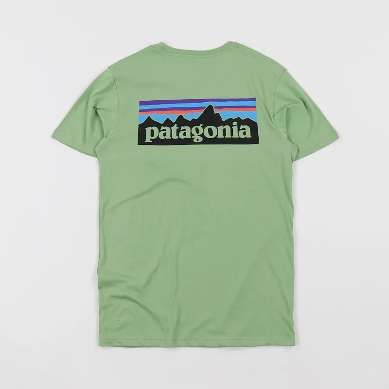 Patagonia P-6 Logo Organic T Shirt Matcha Green