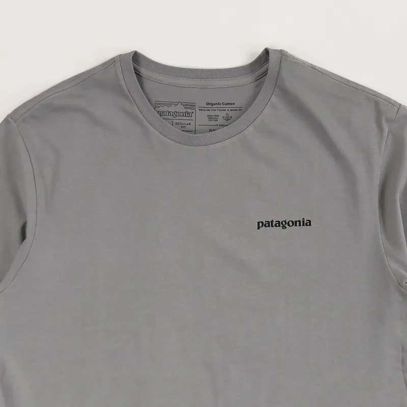 Patagonia P-6 Logo Organic T Shirt Feather Grey-2