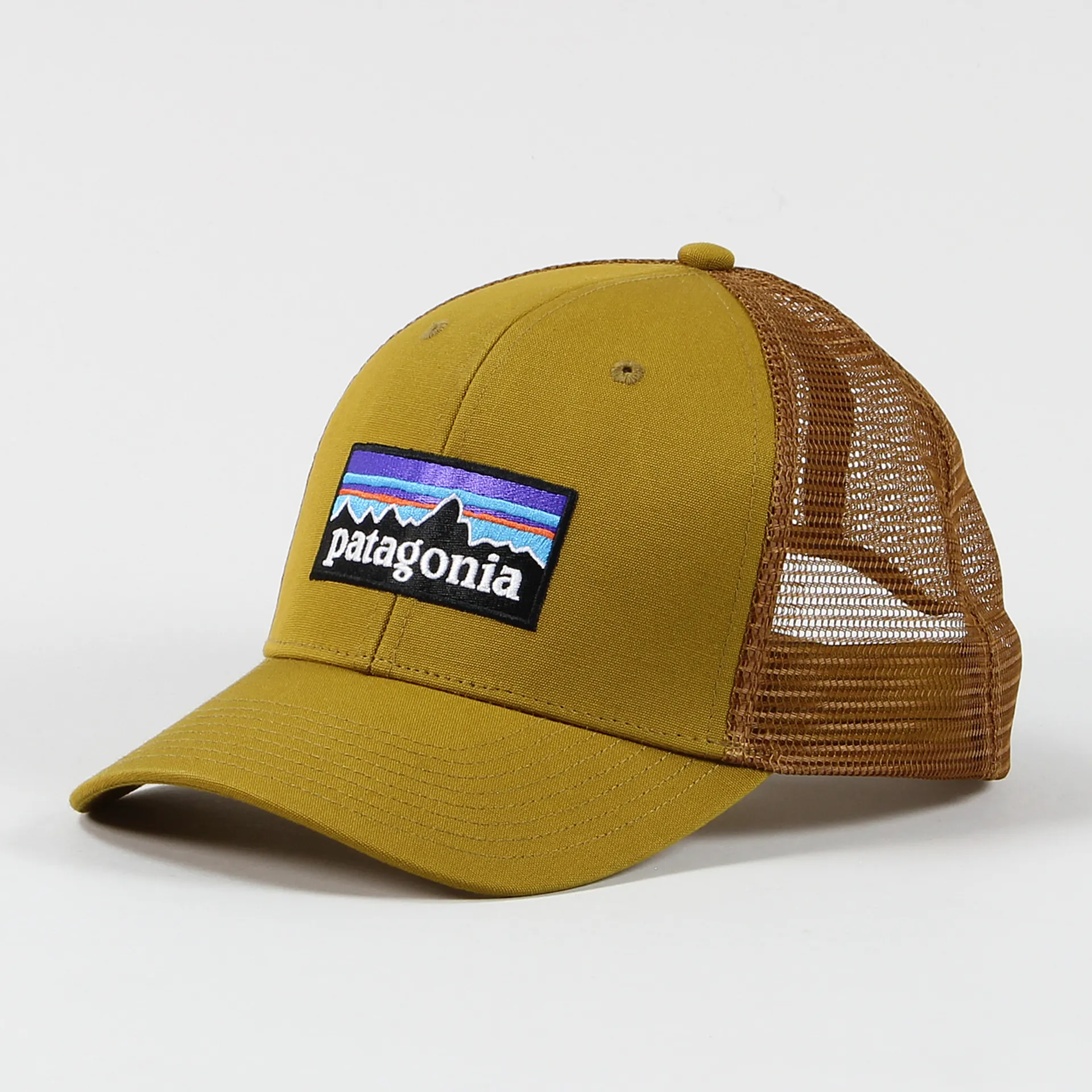 Patagonia Outdoors Mens P6 Logo Mesh Trucker Cap Hat Tapenade