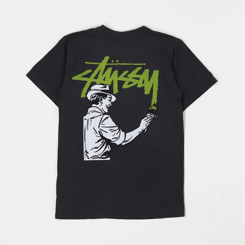 Stussy Painter Pigment Dyed T Shirt Black