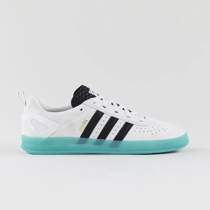 Ond Bygge videre på Afslut Adidas x Palace Pro Fairfax Shoes White Black Bright Cyan