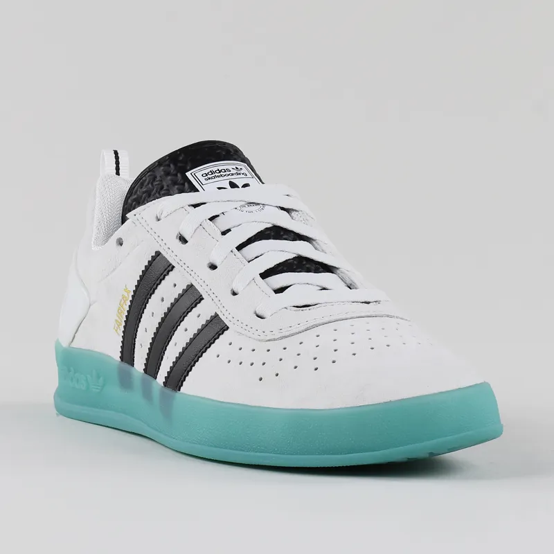 Adidas x Palace Pro Shoes White Black Bright Cyan