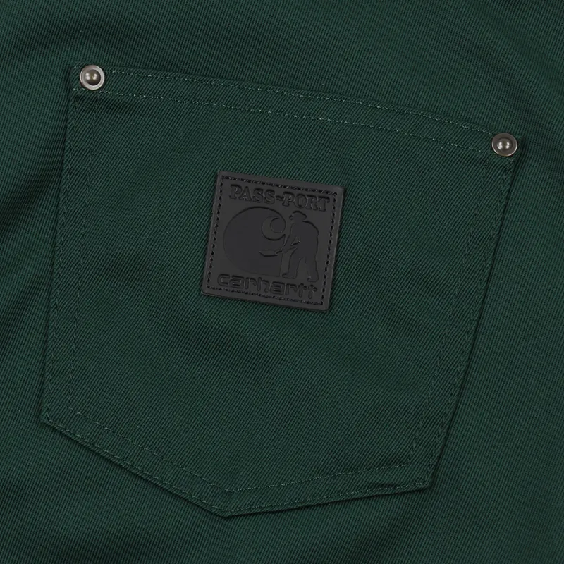 Carhartt WIP x PASS-PORT Mens Skate Chino Pall Pants Battle Green