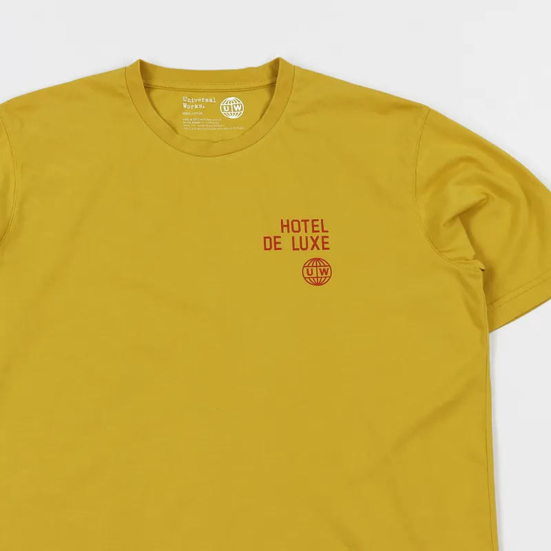 Universal Works Palm Deluxe T Shirt Sunshine-3