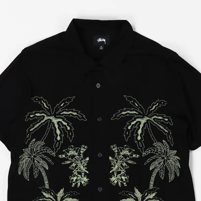 Stussy Palm Tree Shirt Black-2