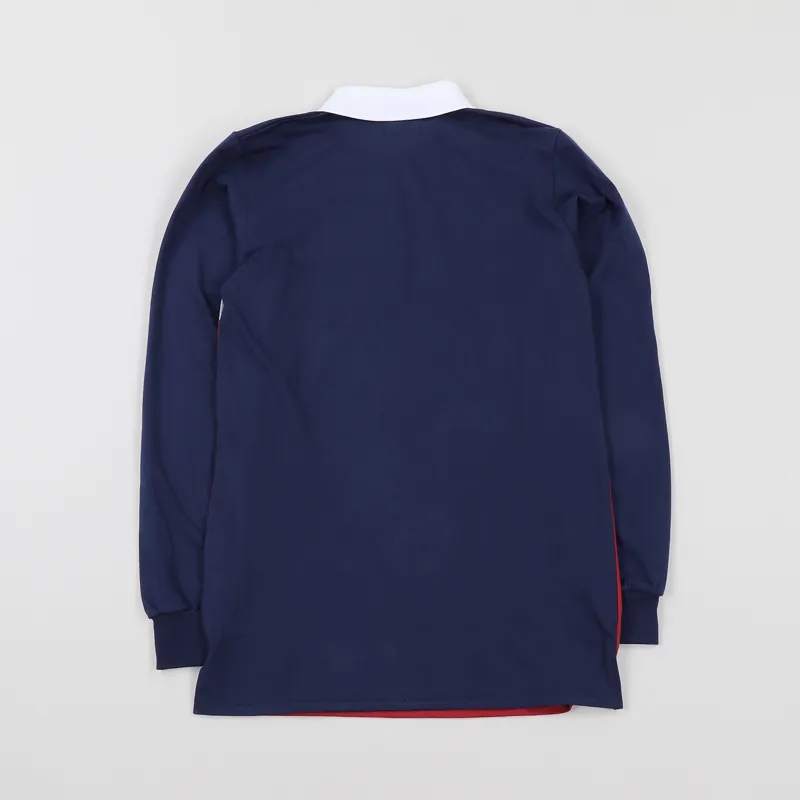 Magenta Paris Long Sleeve Polo Shirt Tricolor-2