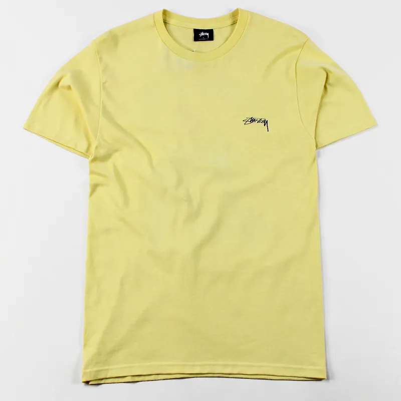 Stussy Parrots T Shirt Pale Yellow-1