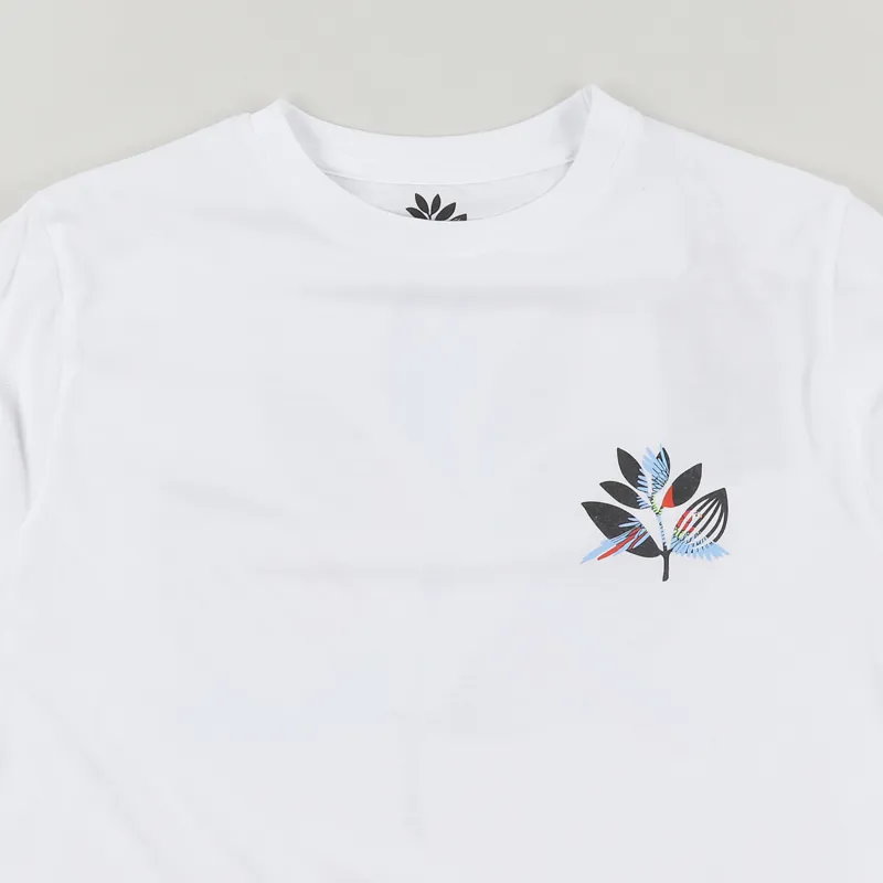 Magenta Parrot T Shirt White-2