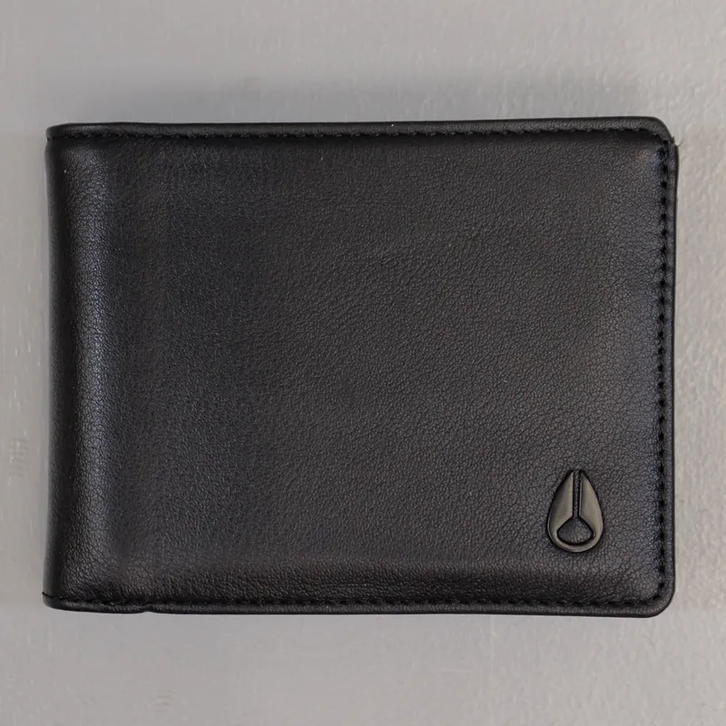 Nixon Pass Bi Fold ID Wallet All Black