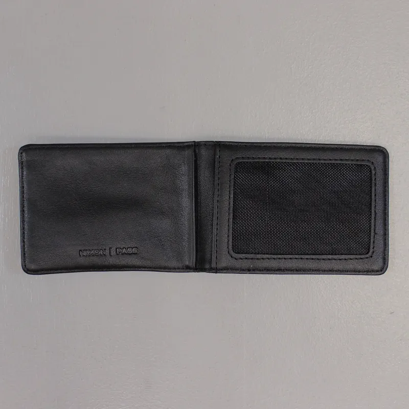 Nixon Pass Bi Fold ID Wallet All Black-3