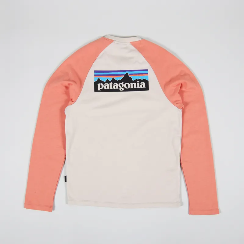 Patagonia Mens P 6 Logo Sweatshirt Lightweight Crew Sweat Pumice