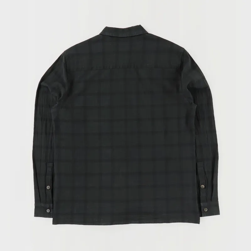 Folk Patch Shirt Black Overdyed Check-4