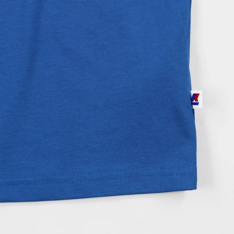 K-Way Pete Macro Logo T Shirt Blue Avio-2