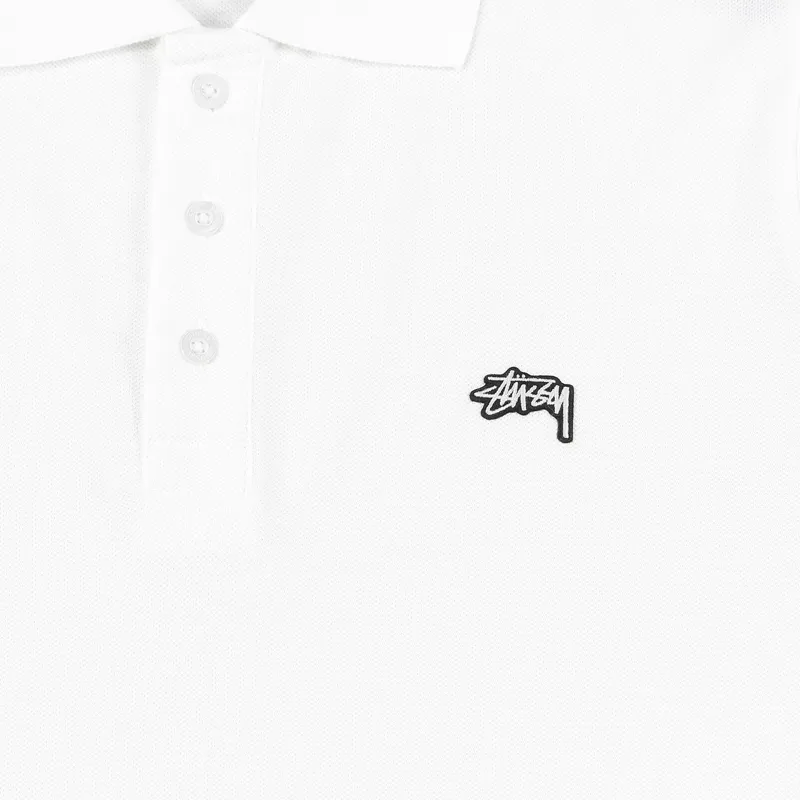 Stussy Worldwide Mens Short Sleeved Cotton Pique Polo Shirt