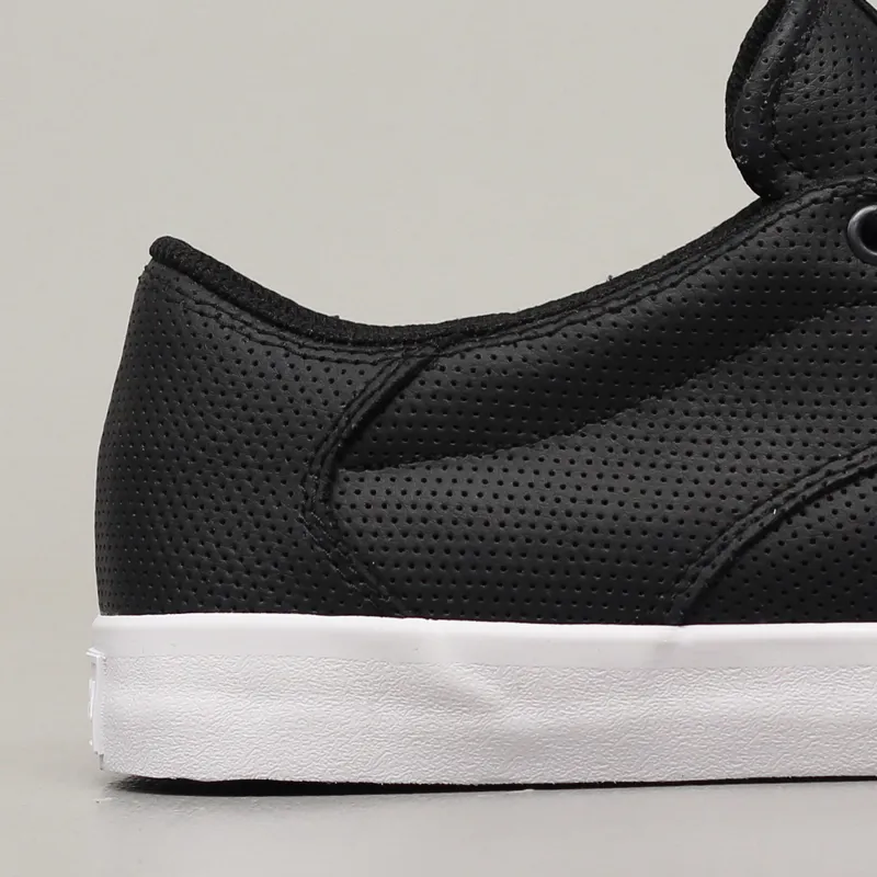 Supra Pistol Shoes Black Leather White-1