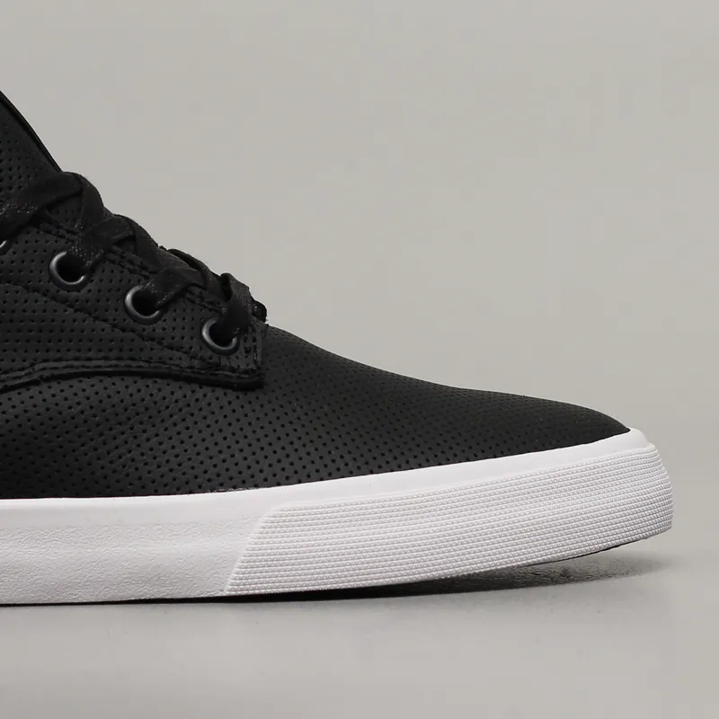 Supra Pistol Shoes Black Leather White-3