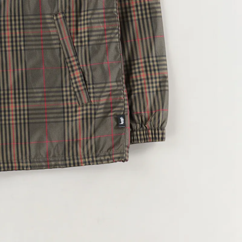 Stussy Plaid Coach Jacket Brown-3