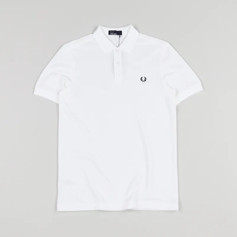 Fred Perry Plain Polo Shirt White
