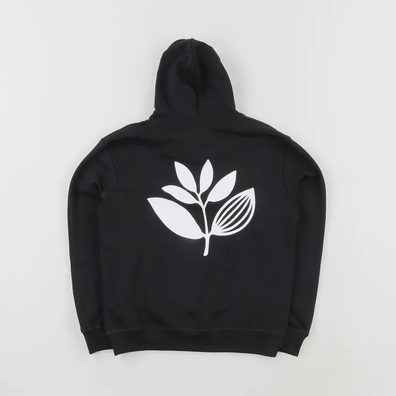 Magenta Plant Hoodie Black