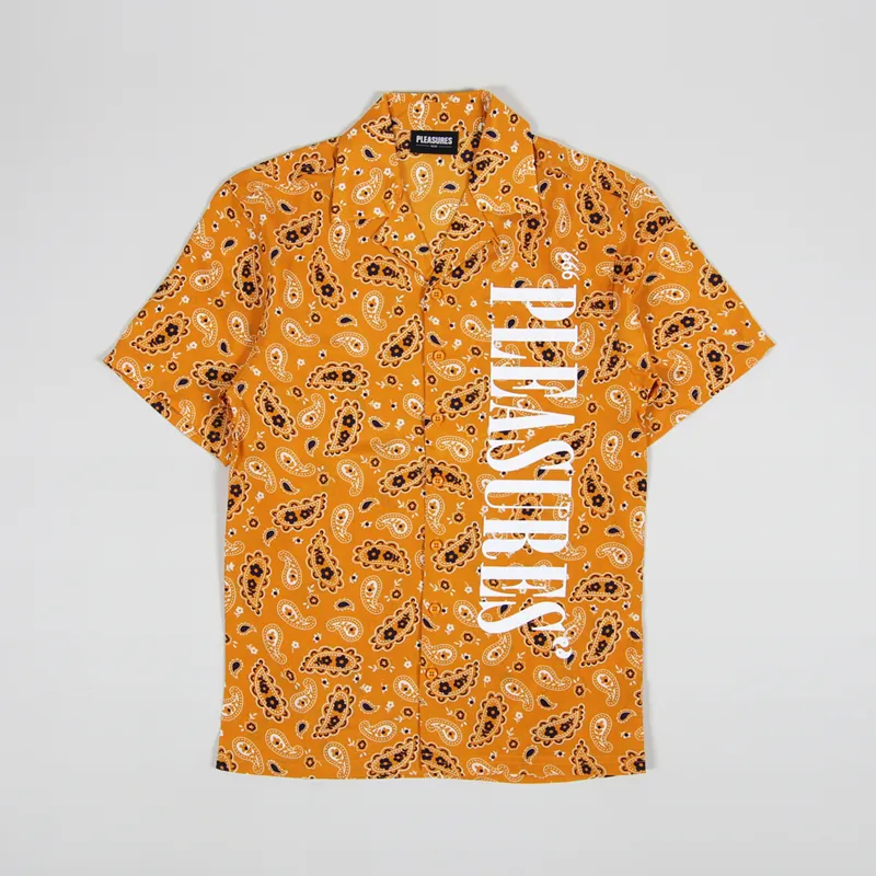 Pleasures Andy Rayon Button Down Shirt Yellow