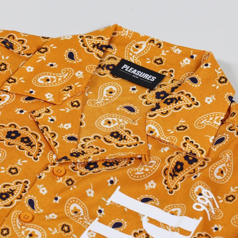 Pleasures Andy Rayon Button Down Shirt Yellow-2
