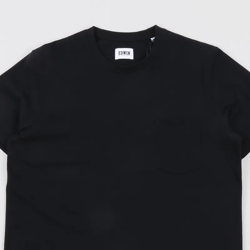 Edwin Pocket T Shirt Black-1