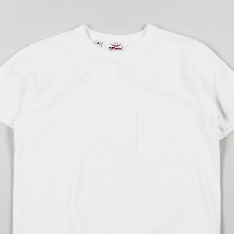 Battenwear Pocket T Shirt White-1