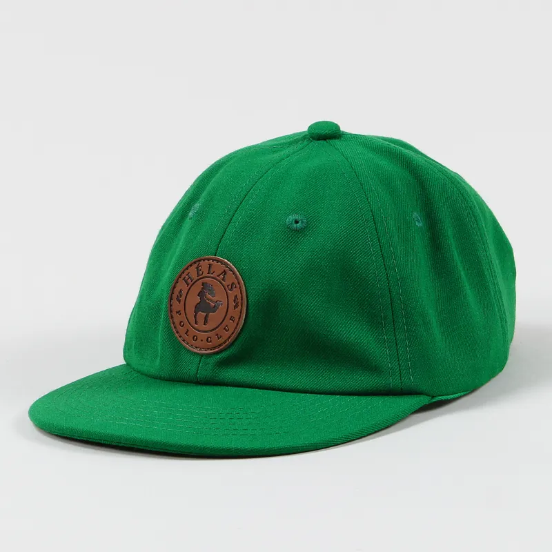 Helas Mens skateboarding Polo Club Cap Flat peak Green