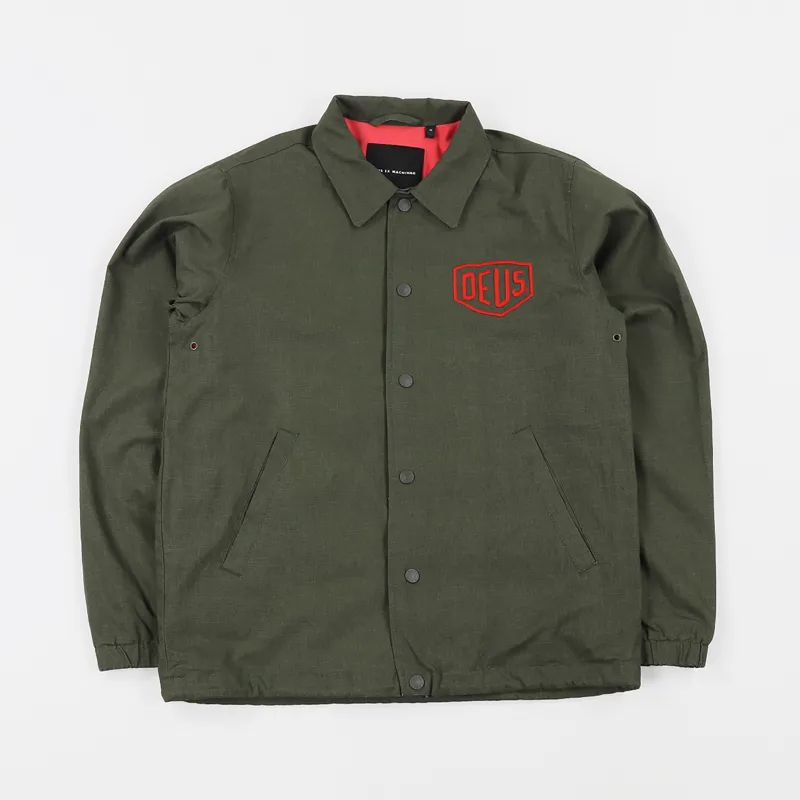 Deus Ex Machina Mens Premium Venice Address Coach Jacket Bark