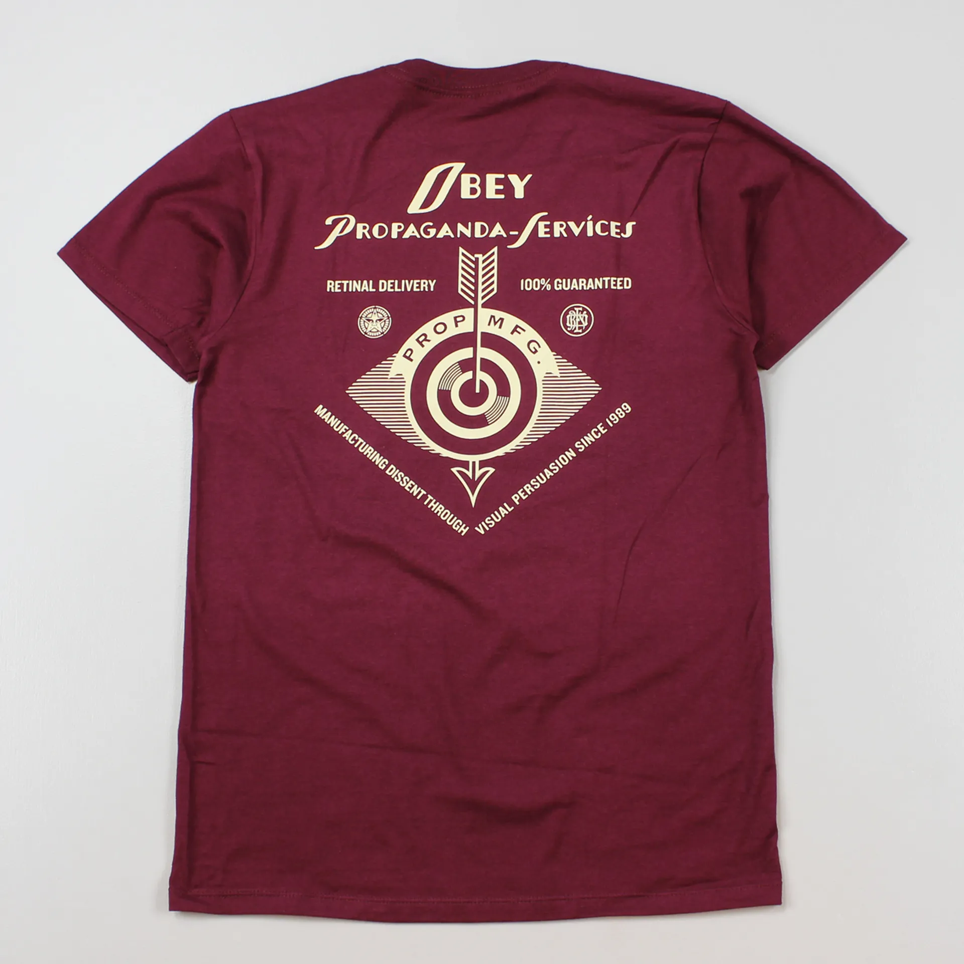 Obey Propaganda Services T Shirt Burgundy