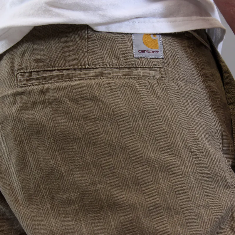 Carhartt Presenter Bermuda Shorts Leather Brown Heavy Rinsed-3