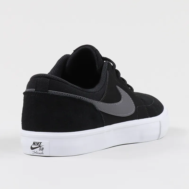 Nike SB Solarsoft Portmore II Shoes Black Grey White-5