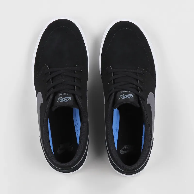 Nike SB Solarsoft Portmore II Shoes Black Grey White-6