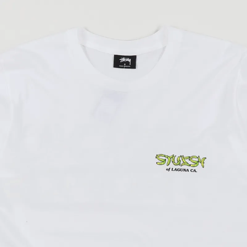 Stussy Psycho Tropics T Shirt White-2