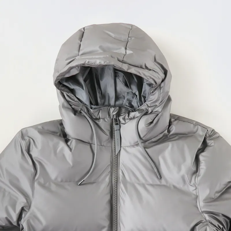 Rains Puffer Jacket Metallic Charcoal-2
