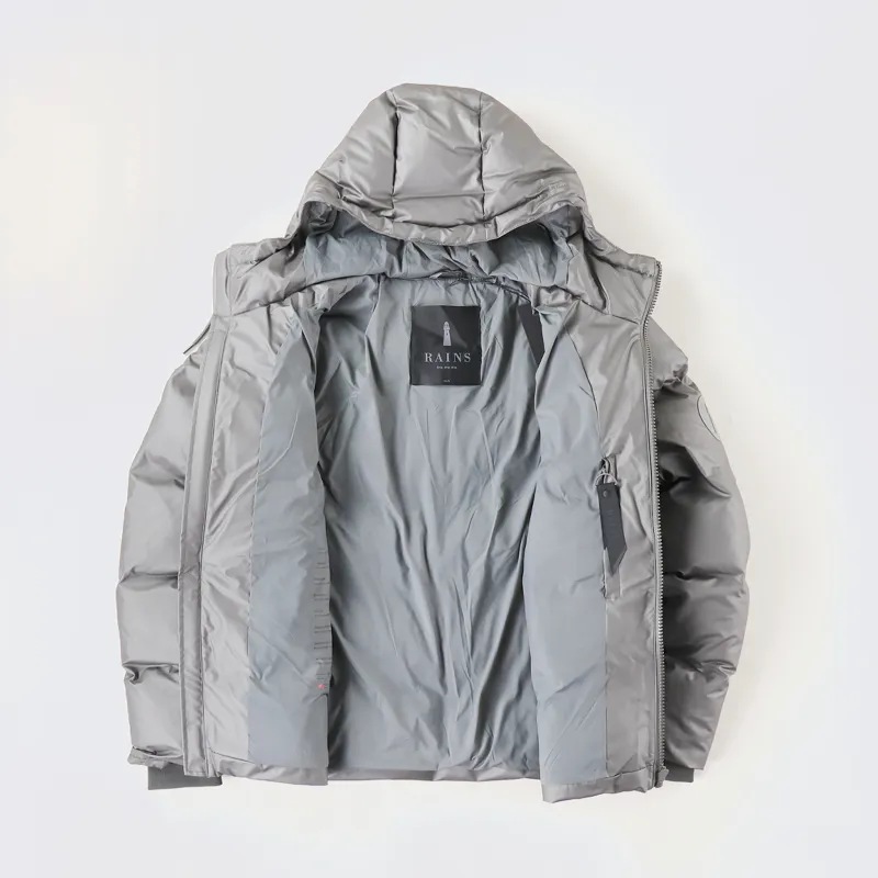 Rains Puffer Jacket Metallic Charcoal-1
