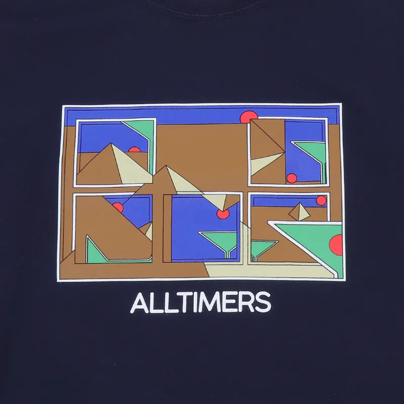 Alltimers Puzzle Crew Sweatshirt Navy-1