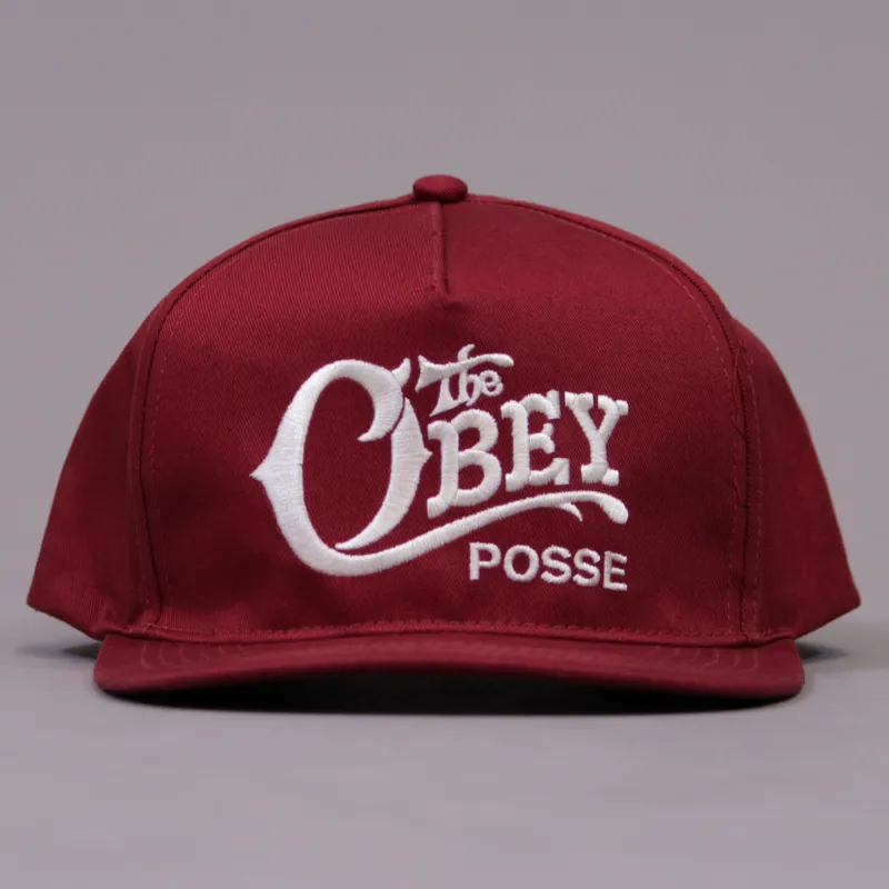 Obey Quality Delivery Snapback Cap - Burgundy-1