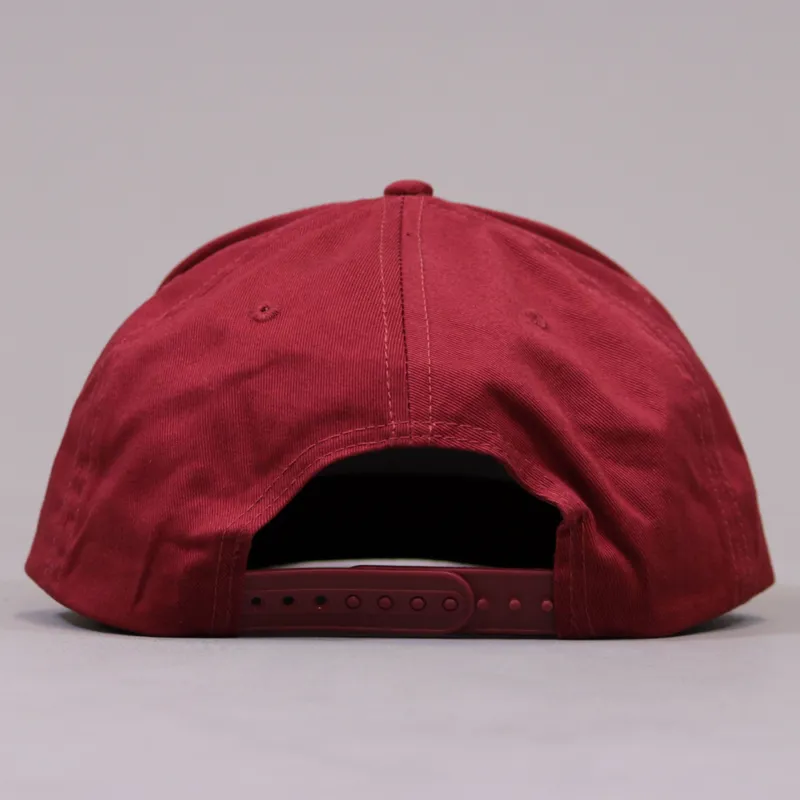 Obey Quality Delivery Snapback Cap - Burgundy-3