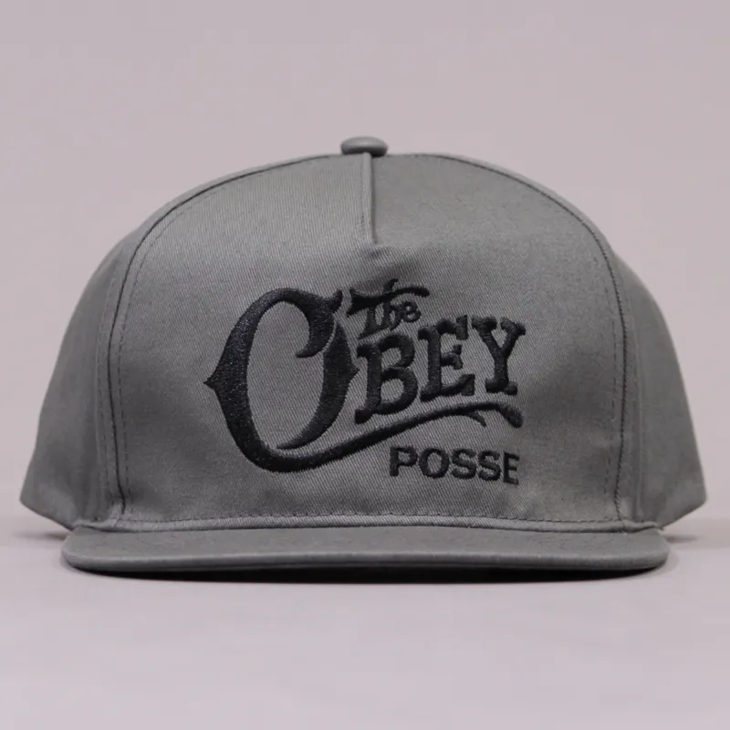 Obey Quality Delivery Snapback - Gunmetal Grey-1
