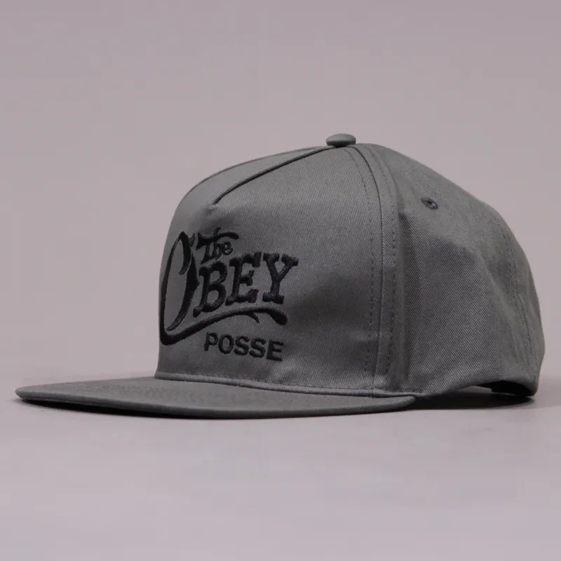 Obey Quality Delivery Snapback - Gunmetal Grey