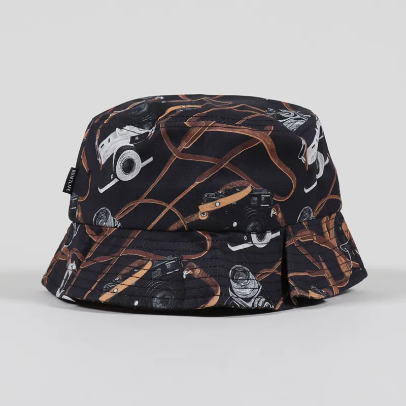 The Quiet Life Camera Strap Bucket Hat Black-1