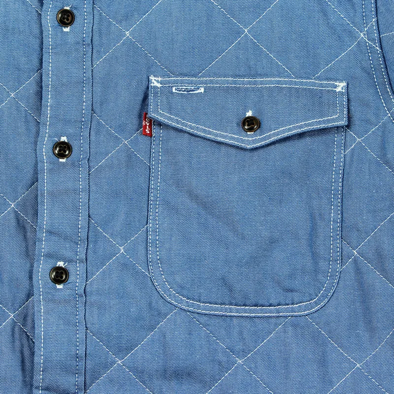 Levis Skate Quilted Mason Shirt Chambray Blue-2