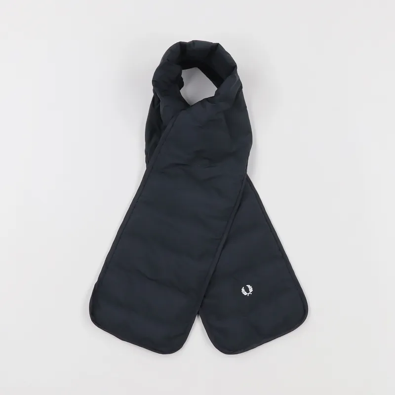 Fred Perry Quilted Scarf Black-2