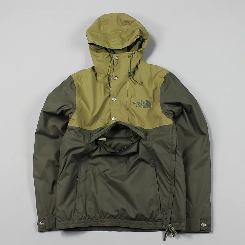 The North Face Mens Rage Mountain Anorak Jacket Black Green Coat