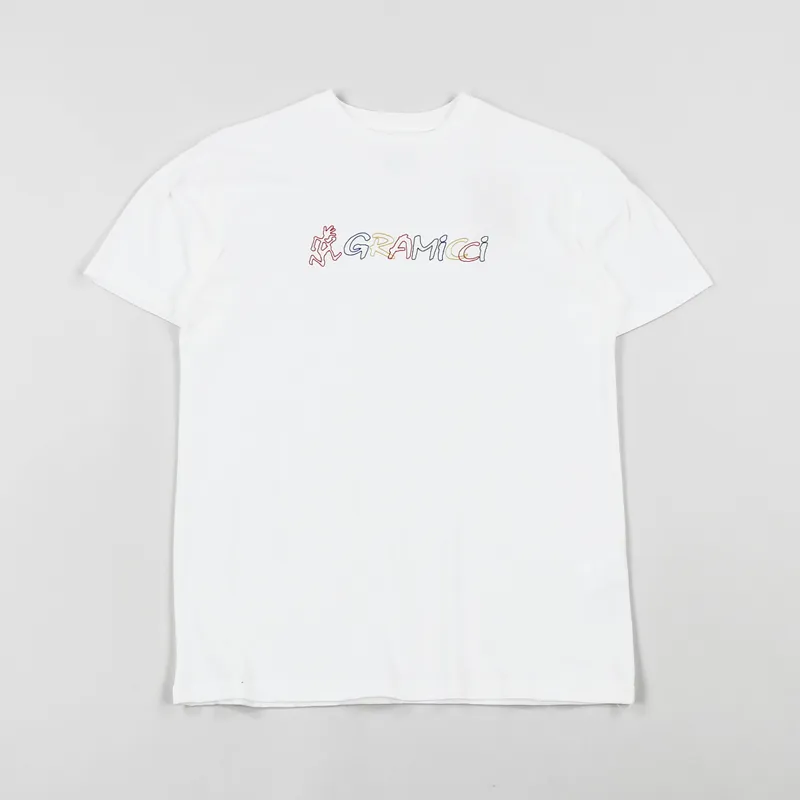 Gramicci Rainbow Logo T Shirt White