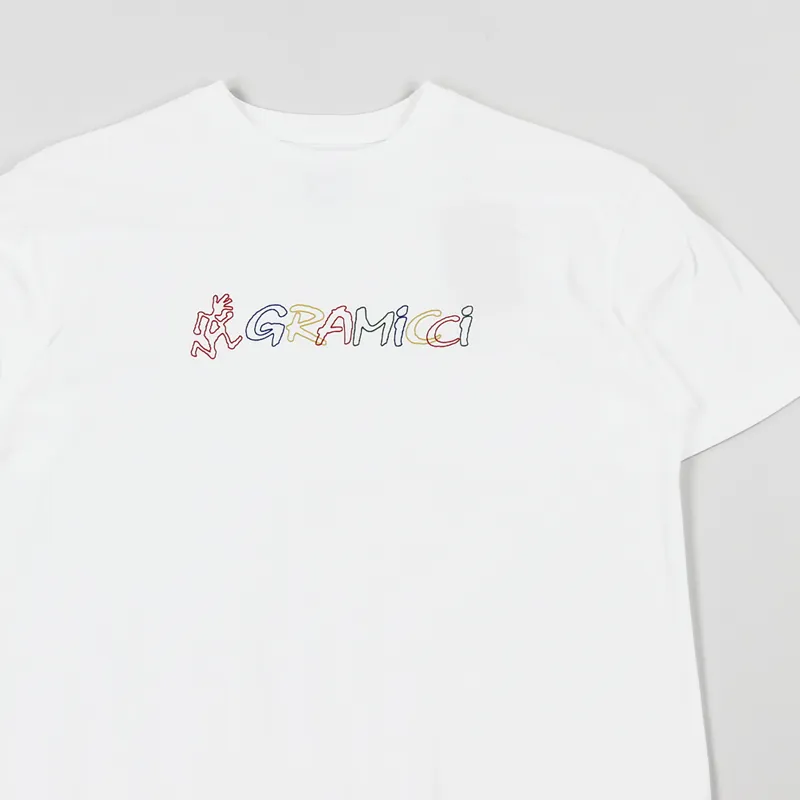 Gramicci Rainbow Logo T Shirt White-1