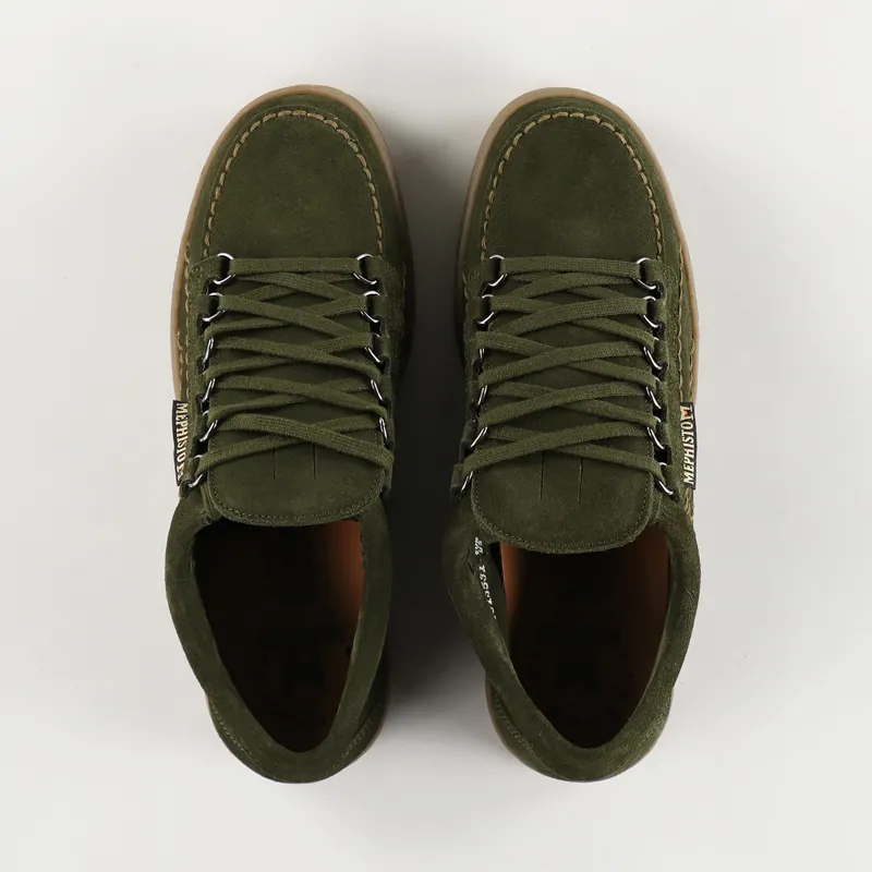 Mephisto Rainbow Velours Shoes Loden-6