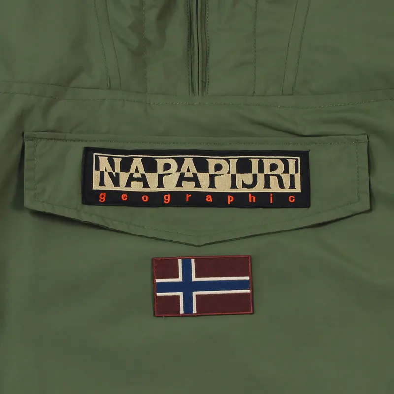 Napapijri Mens Rainforest Winter Pullover Jacket Olive-1